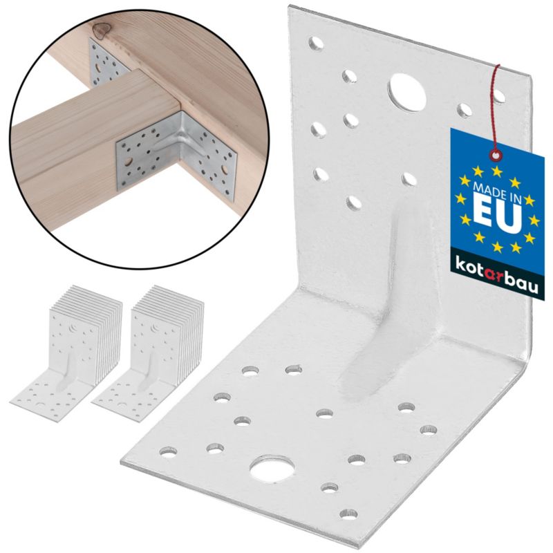 Kątownik łącznik KOTARBAU ciesielski 100x100x80 mm 25 szt.