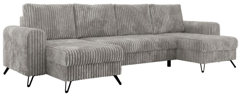 Narożnik MKS Meble AXEL U uniwersalny jasnoszary sztruks 1szt.