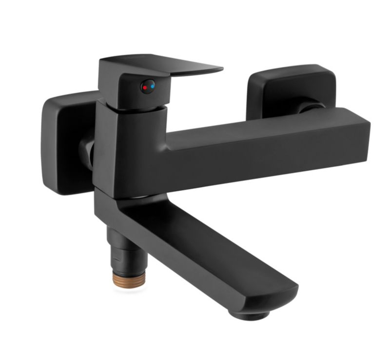 Bateria Wannowo-Prysznicowa Ferro Vitto VerdeLine Ścienna Czarny Mat 1 szt.