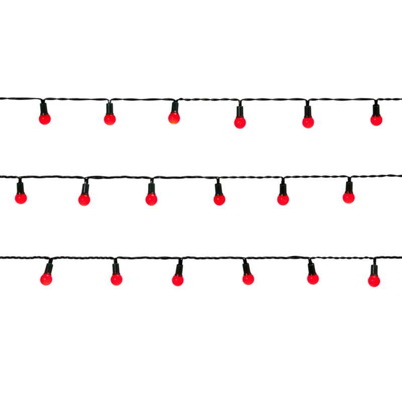 Lampki zewnętrzne kulki 120 LED czerwone