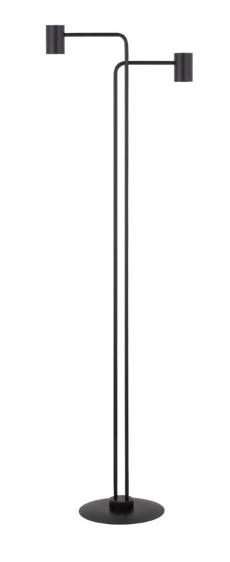 Lampa podłogowa stojąca Sigma Lighting Luis czarna nowoczesna 2 x GU10 x 25W wym: 162 x 47 x 30 cm - 1 szt.