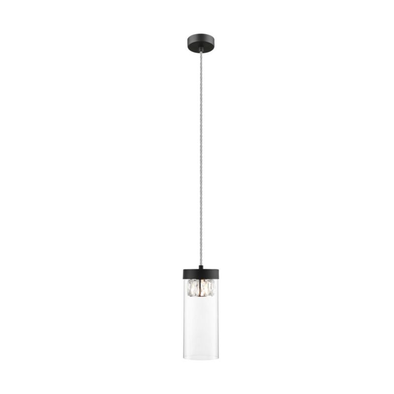 Lampa wisząca Zuma Line Gem 1758 czarny matowa-przezroczysty tuba 1xG9 x 28W 1 szt.