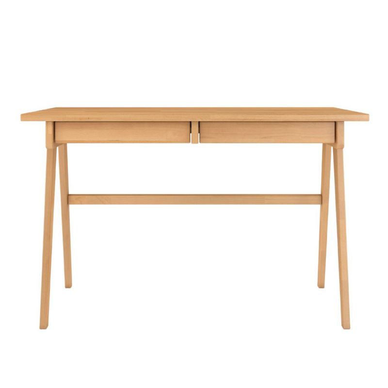 Drewniane bukowe biurko z szufladami Visby EDDA naturalne 1 szt.