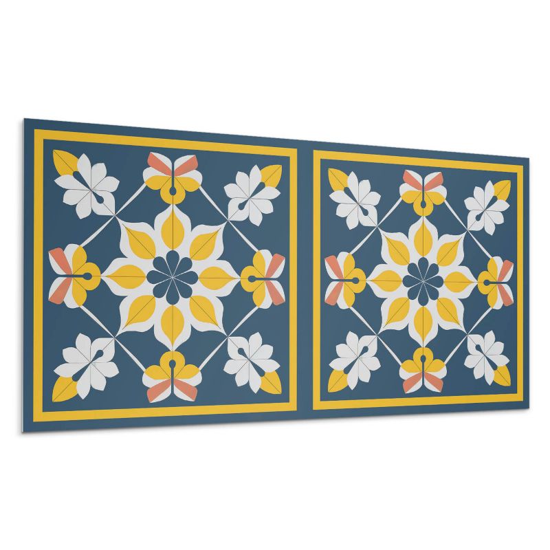 Kafelki samoprzylepne Wallfluent 60x30 cm Symetryczny motyw kwiatowy 6 szt.