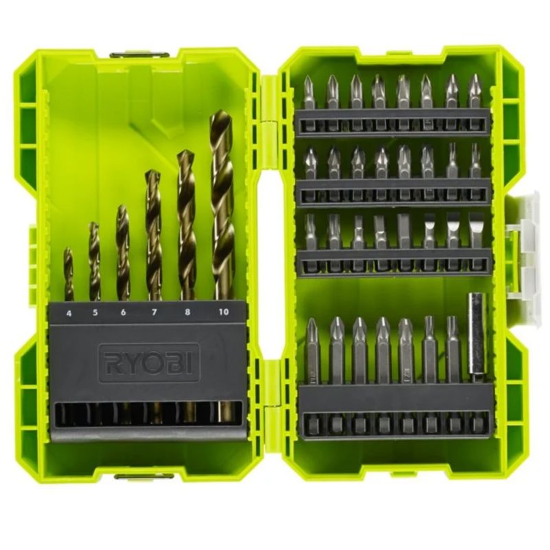 RYOBI 38-sztukowy Zestaw do Wiercenia i Wkręcania Uniwersalny RAK38SDD