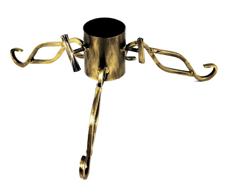 Stojak choinkowy JAKPOL fi9.8cm pod choinkę metalowy tradycyjny złoty 1 szt.