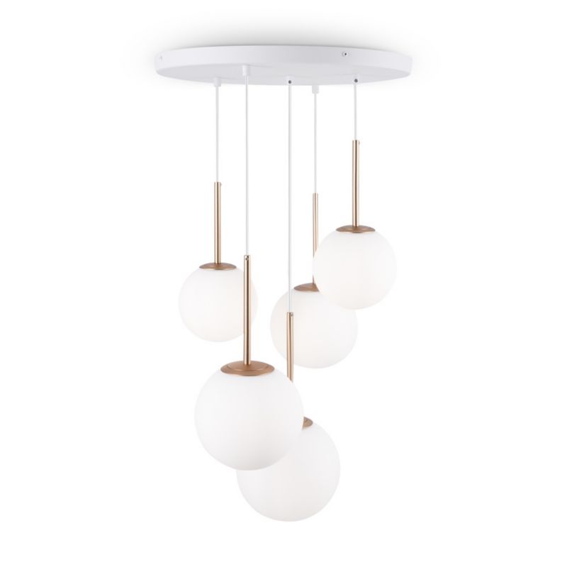 Lampa wisząca Maytoni Basic Form mosiężno-złota wym: 180 x 58 x 58 cm 5xE14 x 40W szkło 1 szt.