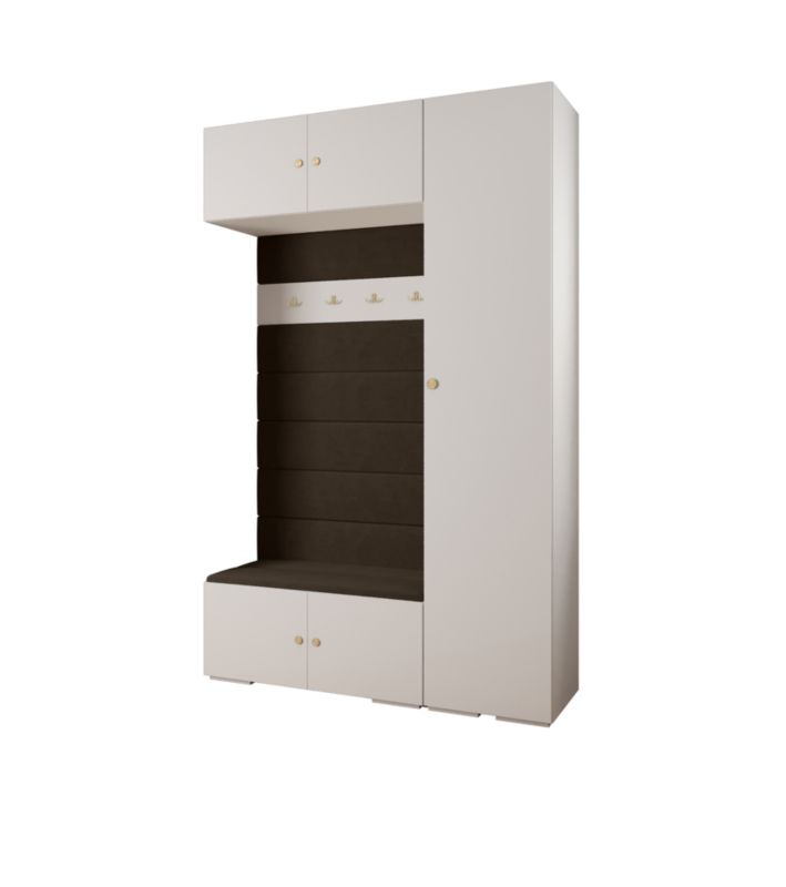 Garderoba do przedpokoju Abiks INOVA 2 Z19 biały+złoty+manila04 1 szt.