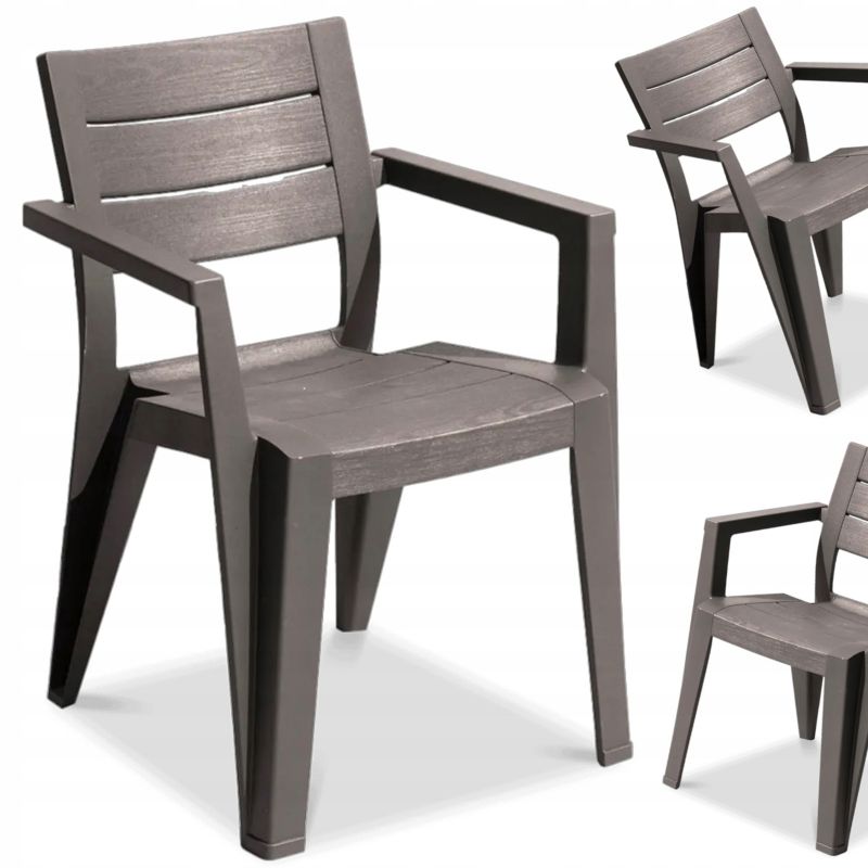 Krzesło Ogrodowe Keter Tarasowe Balkonowe Julie na Balkon Taras Cappuccino 1 szt