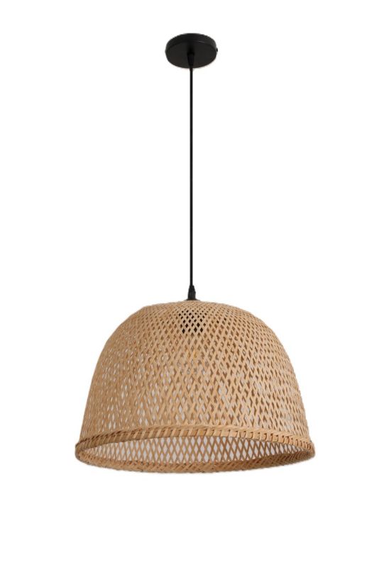 Lampa Boho Bosu Wisząca Kobi Klosz 41 cm czarny zwis 1xE27 Sufitowa 1szt.