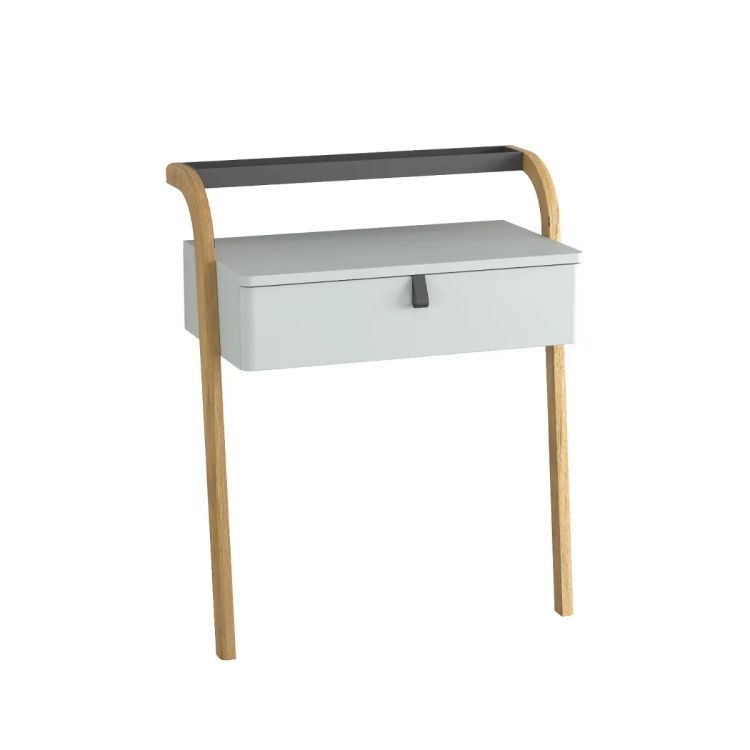 Toaletka łazienkowa KROFAM MOSS 70 cm jasno szara półmat 1 szt.