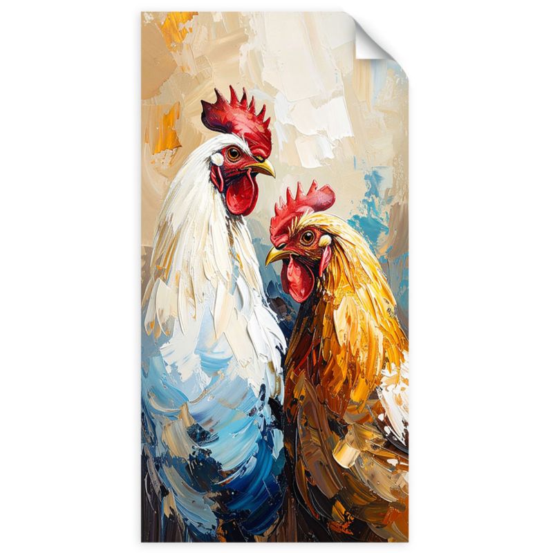 Naklejka na ścianę do pokoju młodzieżowego Feeby Kura Kogut Ptak Zwierzę 40x80cm 1szt