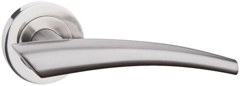 Klamka drzwiowa Verso Idea okrągły szyld nikiel szczotkowany