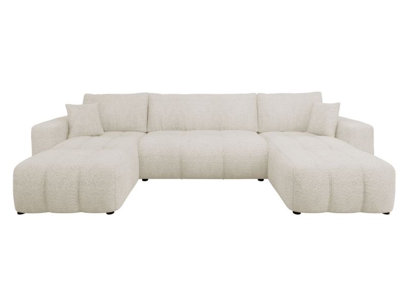 Narożnik MIRJAN 24 z funkcją spania Furyn U szarobeżowa bukla 1 szt.