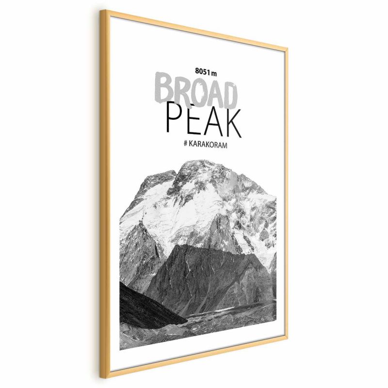 Plakat Artgeist Broad Peak 40x60 cm z ramą złotą 1 szt