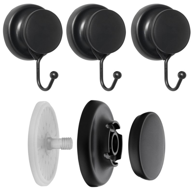 Komplet haczyków łazienkowych GAVI Yoka Home na ręczniki czarny mat 3 szt. - 1 szt.