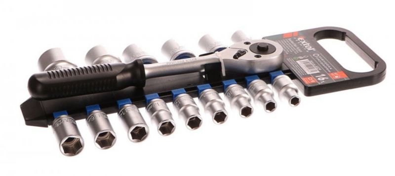 Klucze Nasadowe Extol Premium Z Grzechotką, 16szt