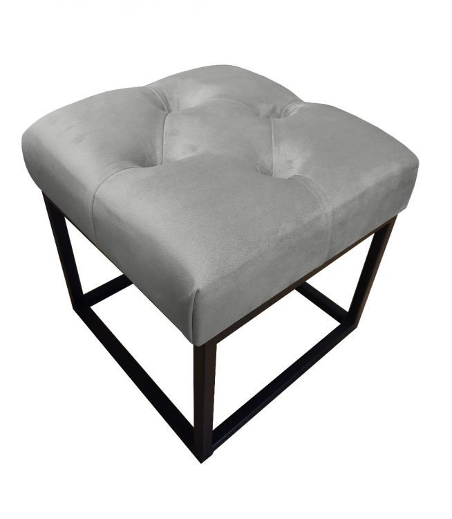 Pufa CHARLIE MG VELVET szara ATOS 1 szt.