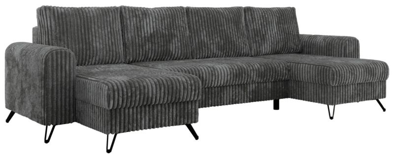 Narożnik MKS Meble AXEL U uniwersalny szary sztruks 1szt.