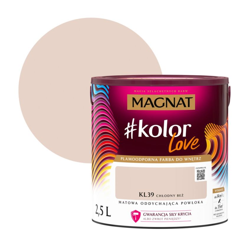 Farba kolorowa Magnat #kolorLove KL39 chłodny beż 2,5 l