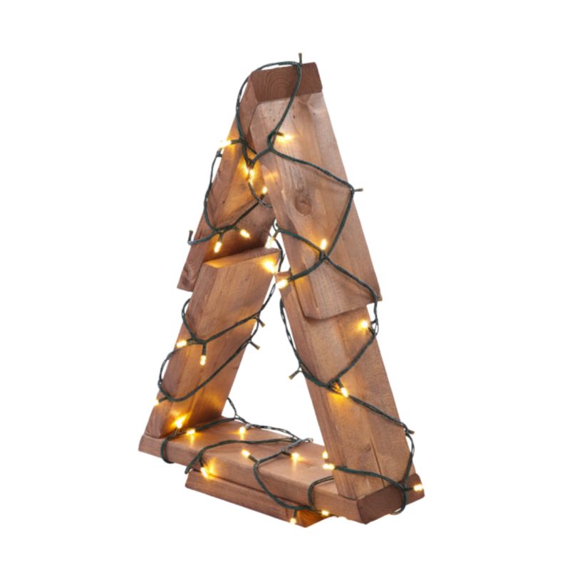 Choinka drewniana stojąca MODO24 43 x 30 cm impregnowana brązowa 1 szt