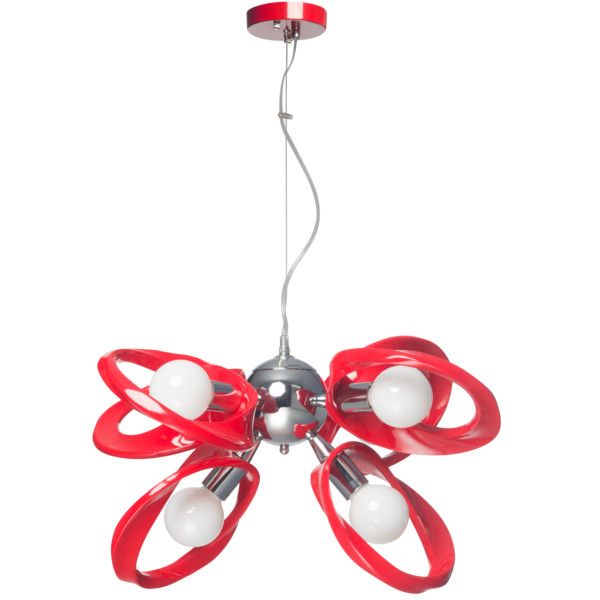 Żyrandol Lampex Emma czerwony wym: 80 x 60 x 60 cm 6xE27 x 60W 1 szt.