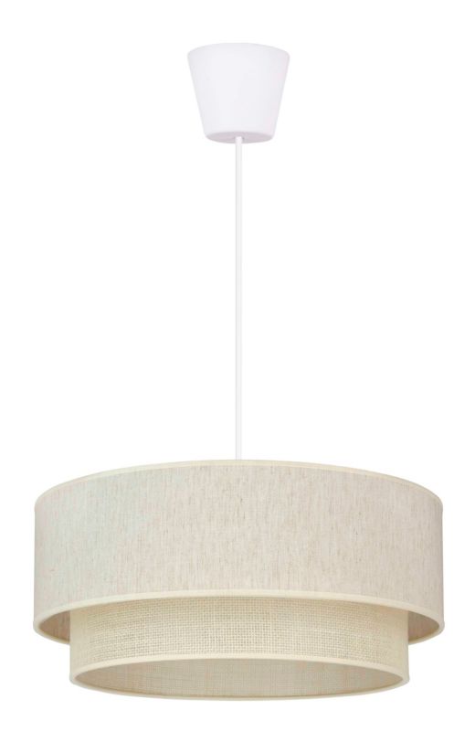 Lampa wisząca Duolla Boho 1 x E27 biała/juta