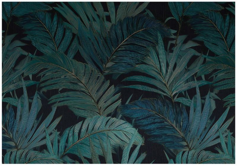 Fototapeta WALLARENA Do Sypialni Salonu Na Flizelinie Liście Tropikalny Dżungla Zielony 350x250 cm 16046VX7 1 szt.