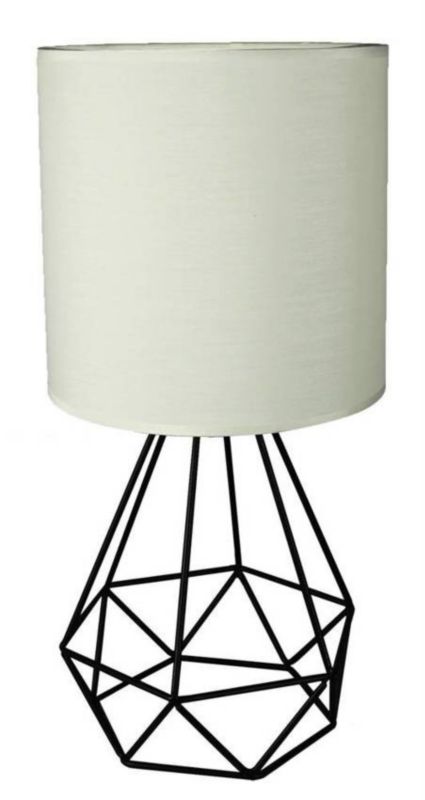 Lampa stołowa Candellux Graf czarno-kremowa 1 x E27 x 60W IP20 wym: 42 x 20 x 20 cm tkanina - 1 szt.