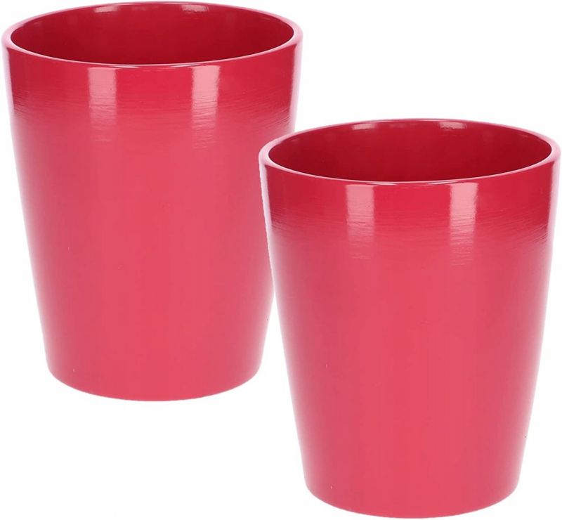 Doniczka ceramiczna KOTARBAU 12 cm różowa 2 szt.