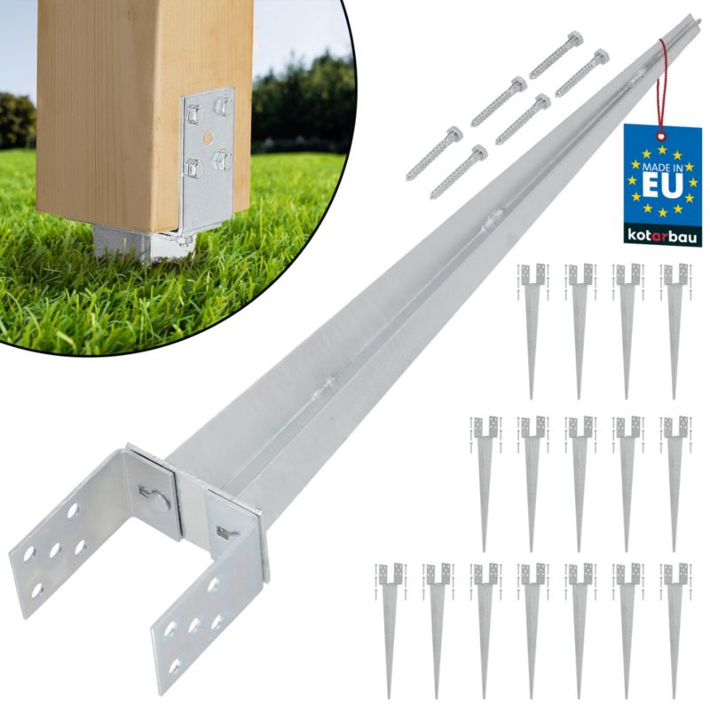 Podstaw słupa KOTARBAU regulowana wbijana 0-120 mm 16 szt.