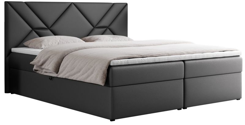 Łóżko kontynentalne MKS Meble NEOMI 140x200 H4 Szary ecoskóra 1szt.