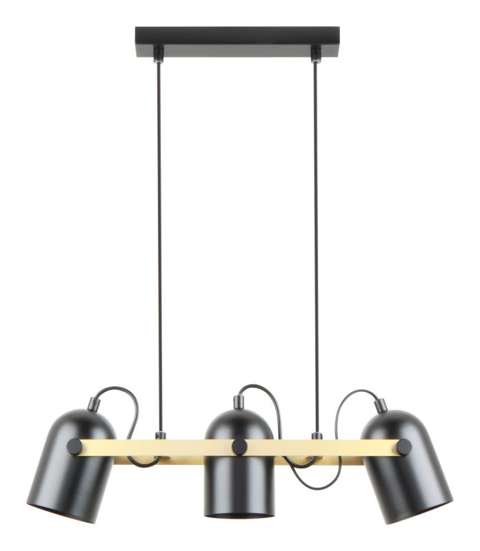 Lampa wisząca Zuma Line Fati czarny matowa-złota wym: 135 x 52,5 x 12 cm 3xE27 x 40W 1 szt.