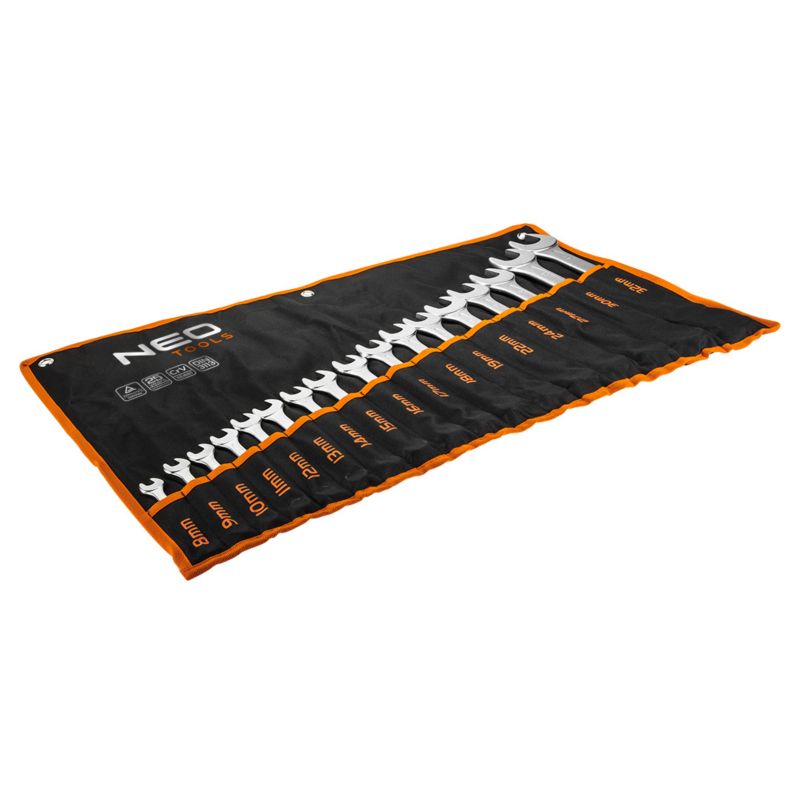 Klucze płasko-oczkowe NEO TOOLS 8-32 mm, zestaw 17 szt. 1 kpl