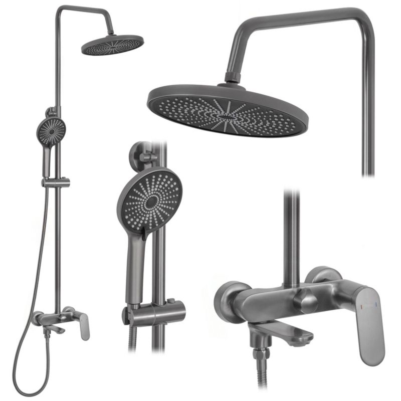 Zestaw Prysznicowy Rea Marco Tytan 47X19X117Cm 1 Szt