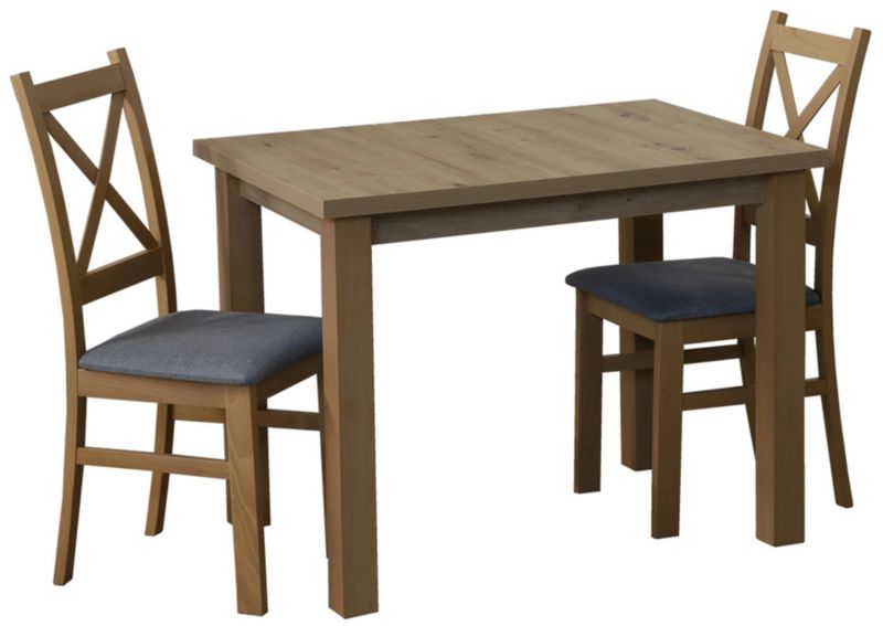 Zestaw stół 100x70 z 2 krzesłami Bonni M007-2 Dąb Artisan 1 kpl.