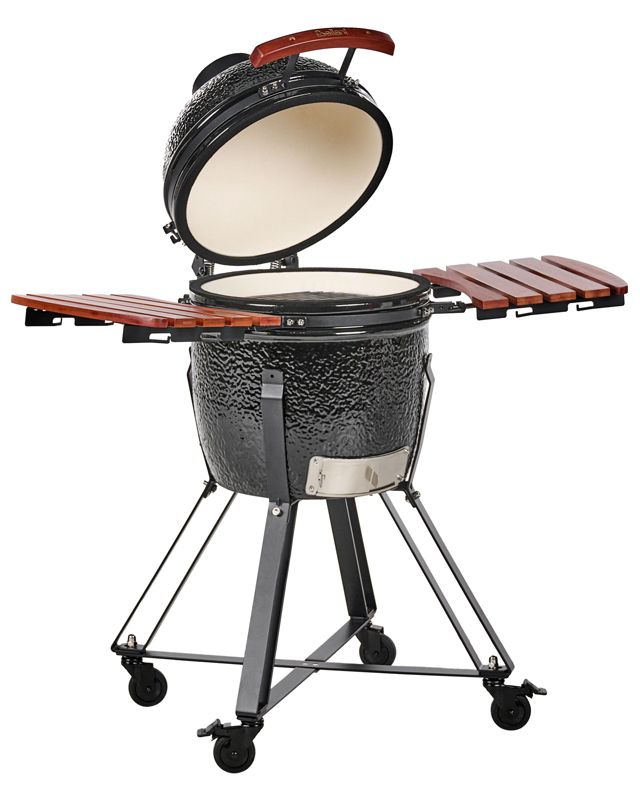 Grill węglowy Kamado Ceramika Czarny 1 szt.