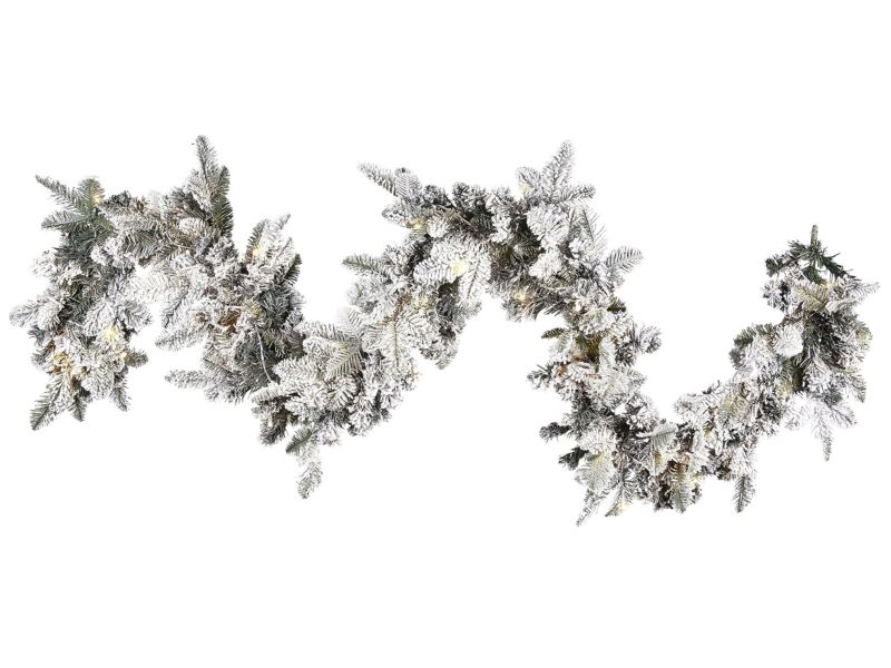 Ośnieżona świąteczna girlanda LED 270 cm biała Sundo 1 szt.