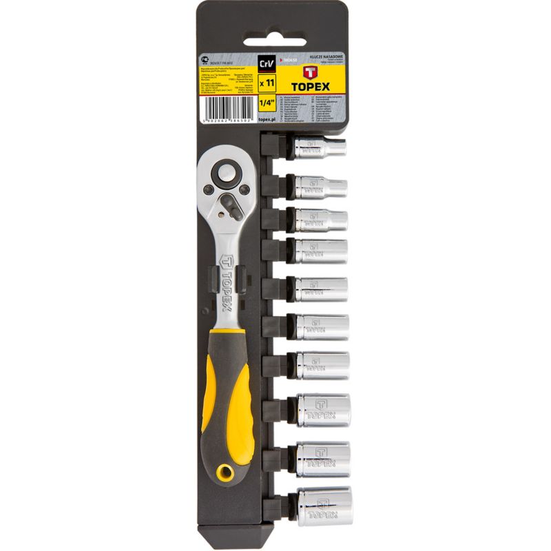Klucze nasadowe TOPEX 1/4", zestaw 11 szt. 1 kpl