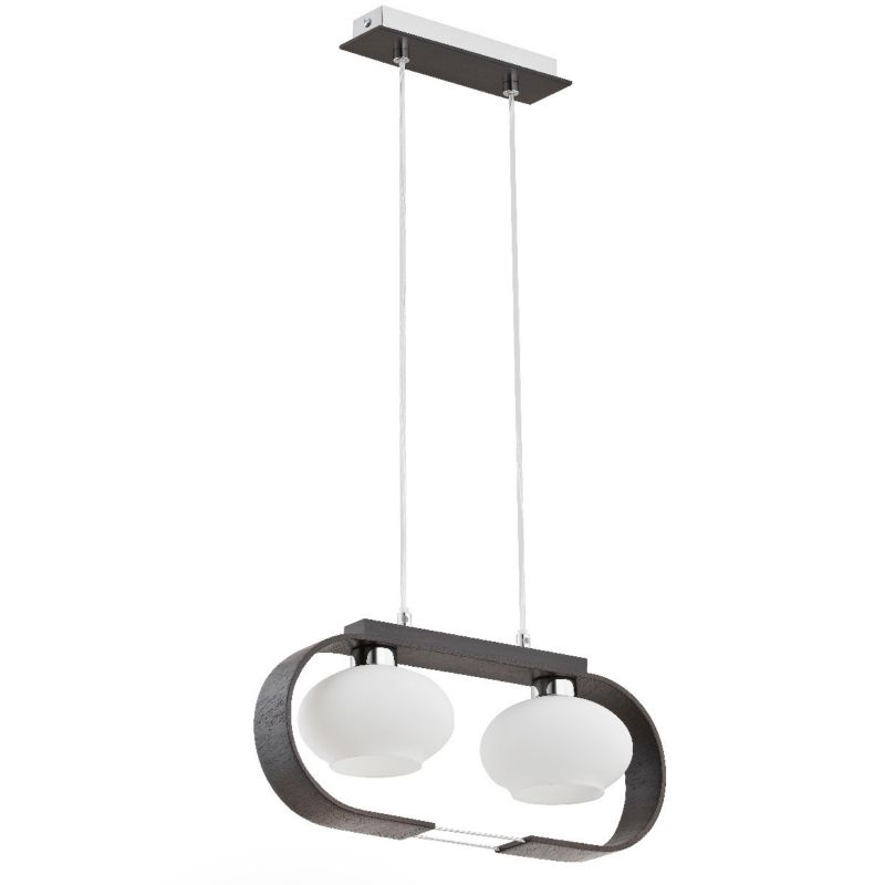 Lampa wisząca Alfa Zio 1420 czarno-biała-chromowana do kuchni 2xE14 x 10W 1 szt.