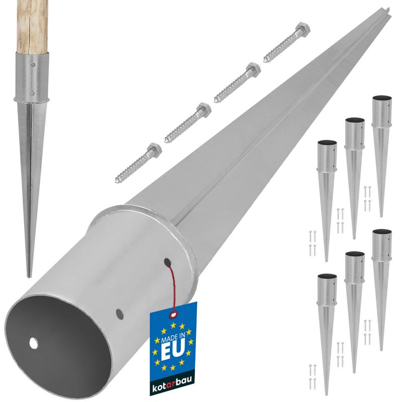 Podstawa słupa KOTARBAU okrągła wbijana 100 mm 6 szt.