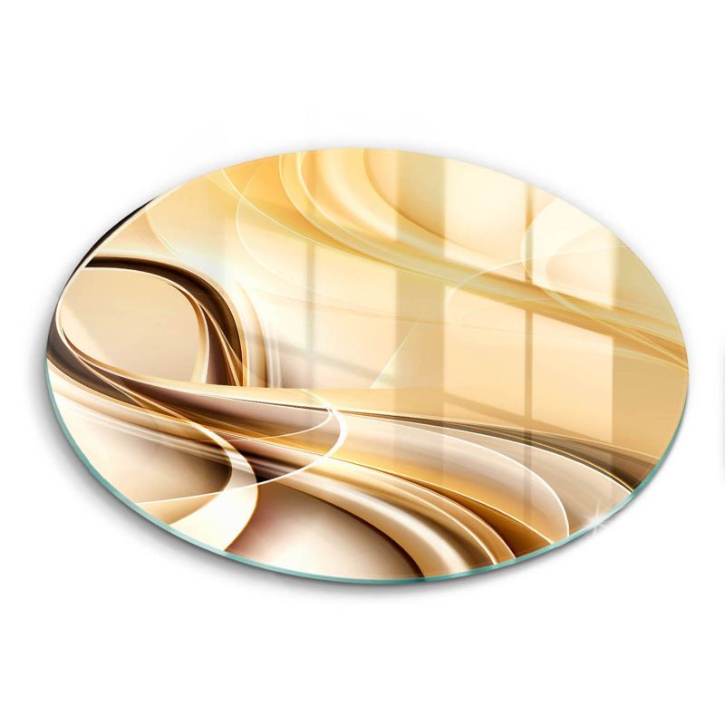 Okrągła szklana deska do krojenia Wallfluent fi40 cm Abstrakcja dym 1 szt.