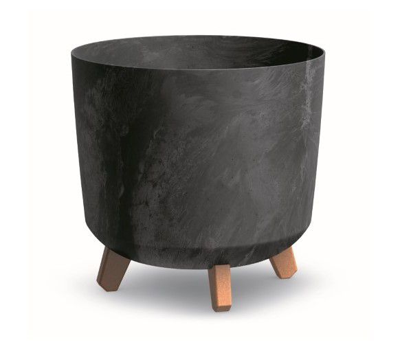 Doniczka PROSPERPLAST na nóżkach antracytowa efekt betonu GRACIA TUBUS DGTL300LE-S433 1szt.