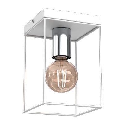 Lampa sufitowa wisząca Luminex Homen 3511 biały mat-chromowana nowoczesna 1xE27 x 15W 1 szt.
