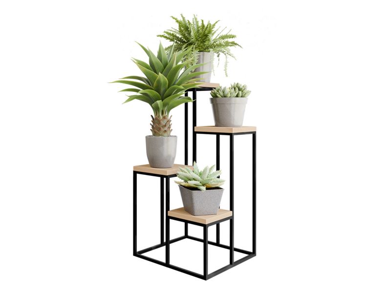 Kwietnik MIRJAN 24 Carlo czarny / naturalny 1 szt.