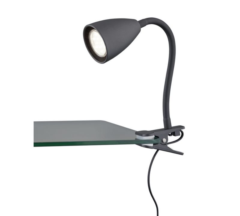 Lampa biurkowa Trio Wanda czarna z klipsem 1 x GU10 x 10W IP20 wym: 20 x 7 x 7 cm metal - 1 szt.