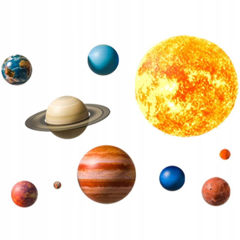 Naklejki na ścianę do pokoju dziecięcego SIPO, planety, 1 kpl