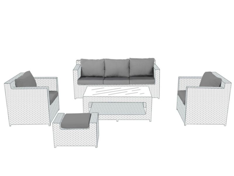 Komplet poszewek na poduchy Roma Szary