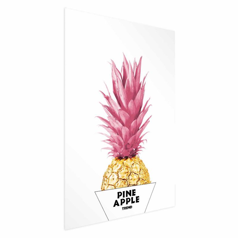 Plakat Artgeist złotą ananas 21x30 cm bez ramy bez marginesu 1 szt