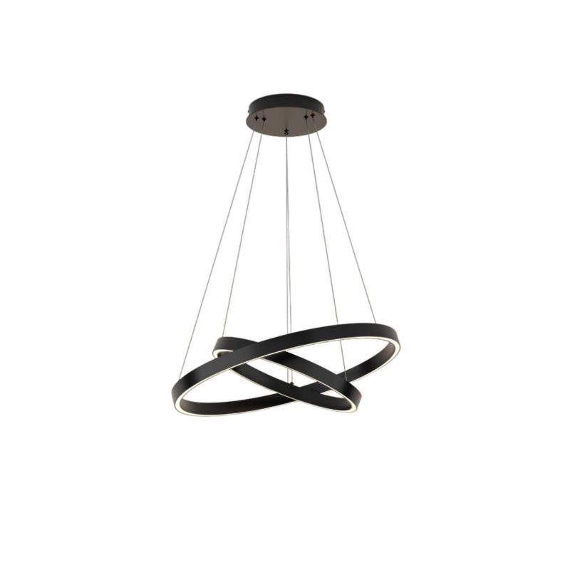 Lampa wisząca Maytoni Rim czarna wym: 120 x 60 x 60 cm wbudowany LED 61W 1 szt.